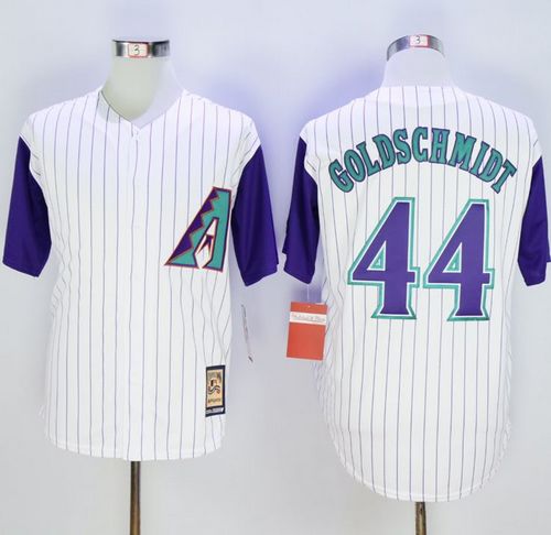 Diamondbacks #44 Paul Goldschmidt White Hall Of Fame Cool Base Stitched MLB Jersey - Click Image to Close